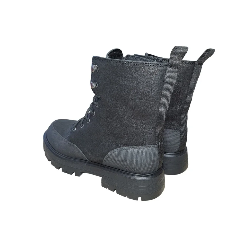 Lucky Brand‎ Aribelly Women's Black Leather Side Zip Mid Calf Boots Size 8M New